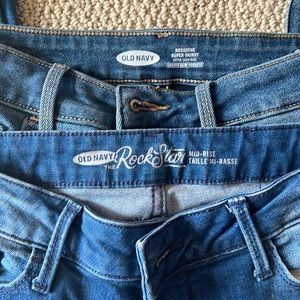 TWO pairs of RockStar by Old Navy jeans